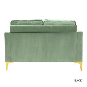 Clos 51'' Modern Upholstered Sofa with Golden Legs