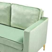 Clos 51'' Modern Upholstered Sofa with Golden Legs