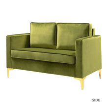 Clos 51'' Modern Upholstered Sofa with Golden Legs