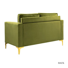 Clos 51'' Modern Upholstered Sofa with Golden Legs