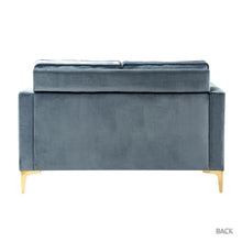 Clos 51'' Modern Upholstered Sofa with Golden Legs