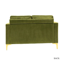 Clos 51'' Modern Upholstered Sofa with Golden Legs