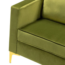 Clos 51'' Modern Upholstered Sofa with Golden Legs