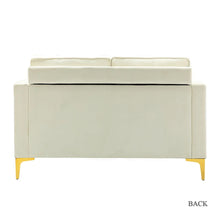 Clos 51'' Modern Upholstered Sofa with Golden Legs