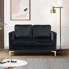 Clos 51'' Modern Upholstered Sofa with Golden Legs