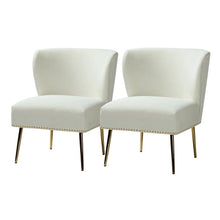 Celtia Modern Upholstered Accent Side Chairs with Nailhead Trim Set of 2