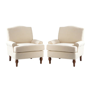 Dani Armchair for Bedroom with Recessed Arms Set of 2