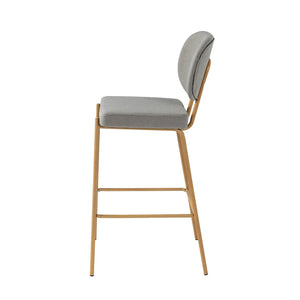 Duardo Modern Bar Stool with Metal Legs Set of 2