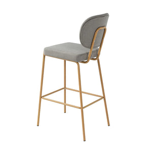 Duardo Modern Bar Stool with Metal Legs Set of 2