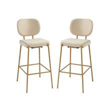 Duardo Modern Bar Stool with Metal Legs Set of 2