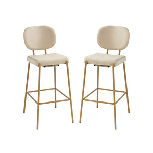 Duardo Modern Bar Stool with Metal Legs Set of 2