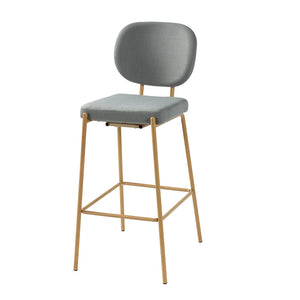 Duardo Modern Bar Stool with Metal Legs Set of 2