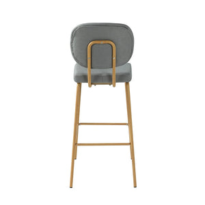 Duardo Modern Bar Stool with Metal Legs Set of 2