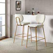 Duardo Modern Bar Stool with Metal Legs Set of 2