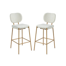 Duardo Modern Bar Stool with Metal Legs Set of 2