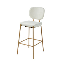 Duardo Modern Bar Stool with Metal Legs Set of 2