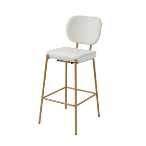 Duardo Modern Bar Stool with Metal Legs Set of 2