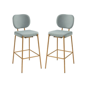 Duardo Modern Bar Stool with Metal Legs Set of 2