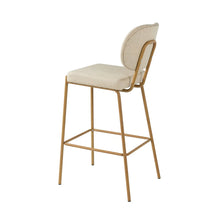 Duardo Modern Bar Stool with Metal Legs Set of 2