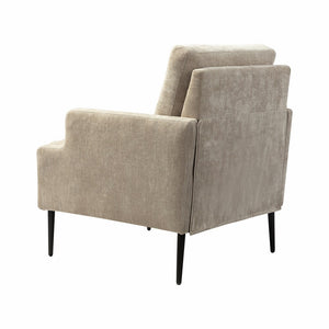 Eckhard Mid-century Modern Upholstery Accent Chair with Metal Legs