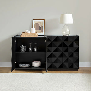 Edith 60" Modern Sideboard with Geometric Patterns