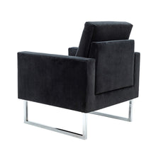 Elastus Modern Comfy Velvet Club Chair with Chic Metal Legs