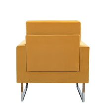 Elastus Modern Comfy Velvet Club Chair with Chic Metal Legs