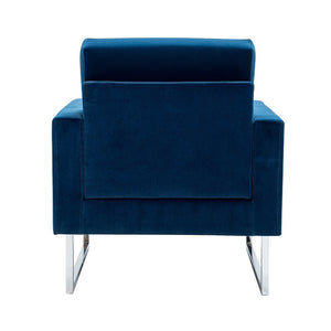 Elastus Modern Comfy Velvet Club Chair with Chic Metal Legs