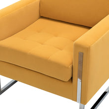 Elastus Modern Comfy Velvet Club Chair with Chic Metal Legs