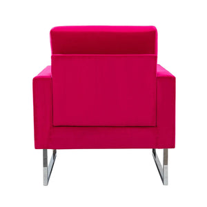 Elastus Modern Comfy Velvet Club Chair with Chic Metal Legs