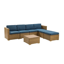 Estado Modern Rattan 6-Person Outdoor Conversation Sets with Cushions