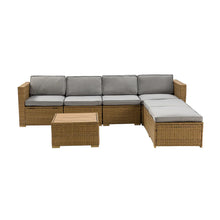 Estado Modern Rattan 6-Person Outdoor Conversation Sets with Cushions