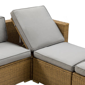 Estado Modern Rattan 6-Person Outdoor Conversation Sets with Cushions