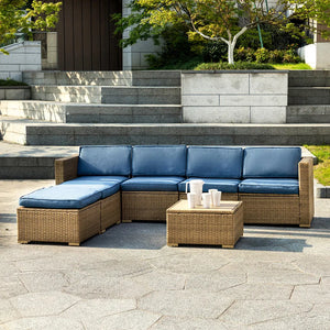 Estado Modern Rattan 6-Person Outdoor Conversation Sets with Cushions