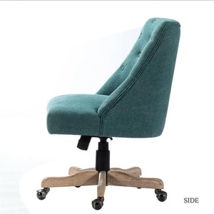 Estelle Swivel Tufted Task Modern Office Chair with Wood Base