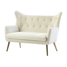 Eusebio Upholstered 50" Modern Curved Wingback Loveseat with Tufted Back