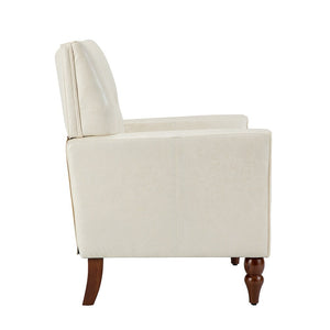 Gabriel Mid-Century Modern Upholstered Armchair with Solid Wood Legs