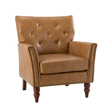 Gabriel Mid-Century Modern Upholstered Armchair with Solid Wood Legs