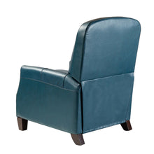 Gladis Modern Retro Genuine Leather Recliner with Nailhead Trim