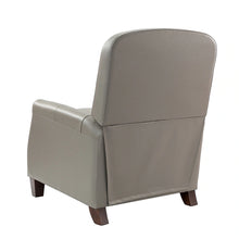 Gladis Modern Retro Genuine Leather Recliner with Nailhead Trim