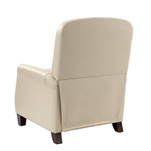 Gladis Modern Retro Genuine Leather Recliner with Nailhead Trim