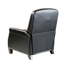 Gladis Modern Retro Genuine Leather Recliner with Nailhead Trim