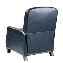 Gladis Modern Retro Genuine Leather Recliner with Nailhead Trim