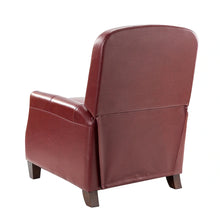 Gladis Modern Retro Genuine Leather Recliner with Nailhead Trim