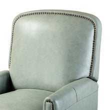 Gladis Modern Retro Genuine Leather Recliner with Nailhead Trim