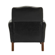 Bernhard Mid-Century Modern Leather Armchair with Nailhead Trim Design