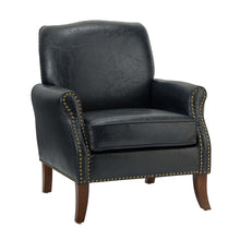 Bernhard Mid-Century Modern Leather Armchair with Nailhead Trim Design