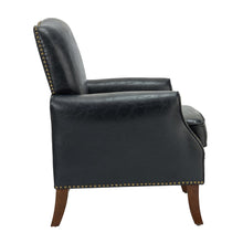 Bernhard Mid-Century Modern Leather Armchair with Nailhead Trim Design