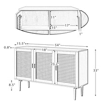 Janik 54" Modern Storage Sideboard with 2 Adjusted Shelves