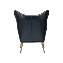 Joseph Modern Leather Wingback Armchair with Pull-button Design